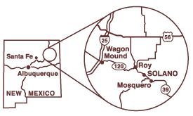 Map to Wagon Mound