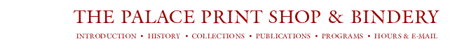 The Palace Print Shop & Bindery